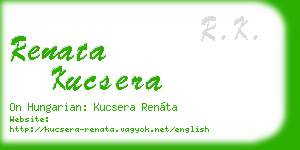 renata kucsera business card