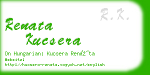 renata kucsera business card